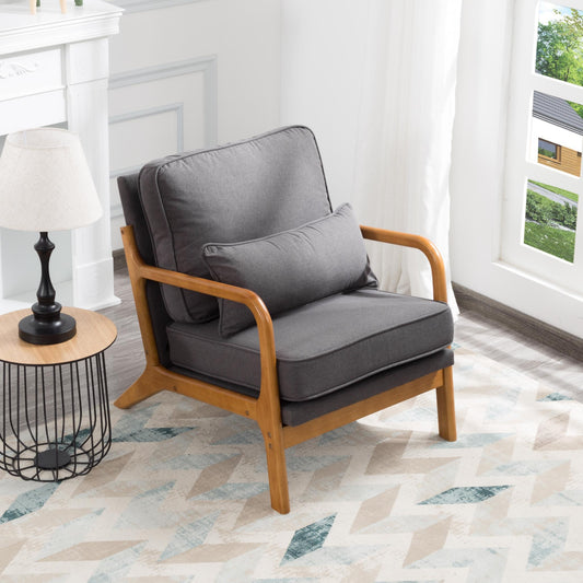 25.4” Charcoal Modern Accent Chair