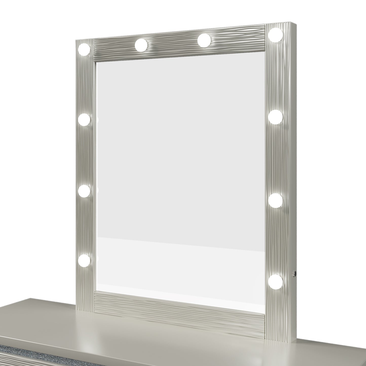 Champagne Silver Mirror w/ LED Lights