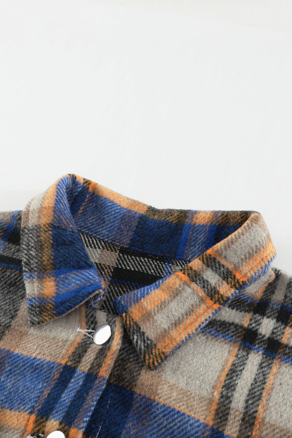 Plaid Button Front Pocket Shirt Shacket