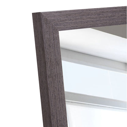 Gray Solid Wood Frame Full-Length Mirror