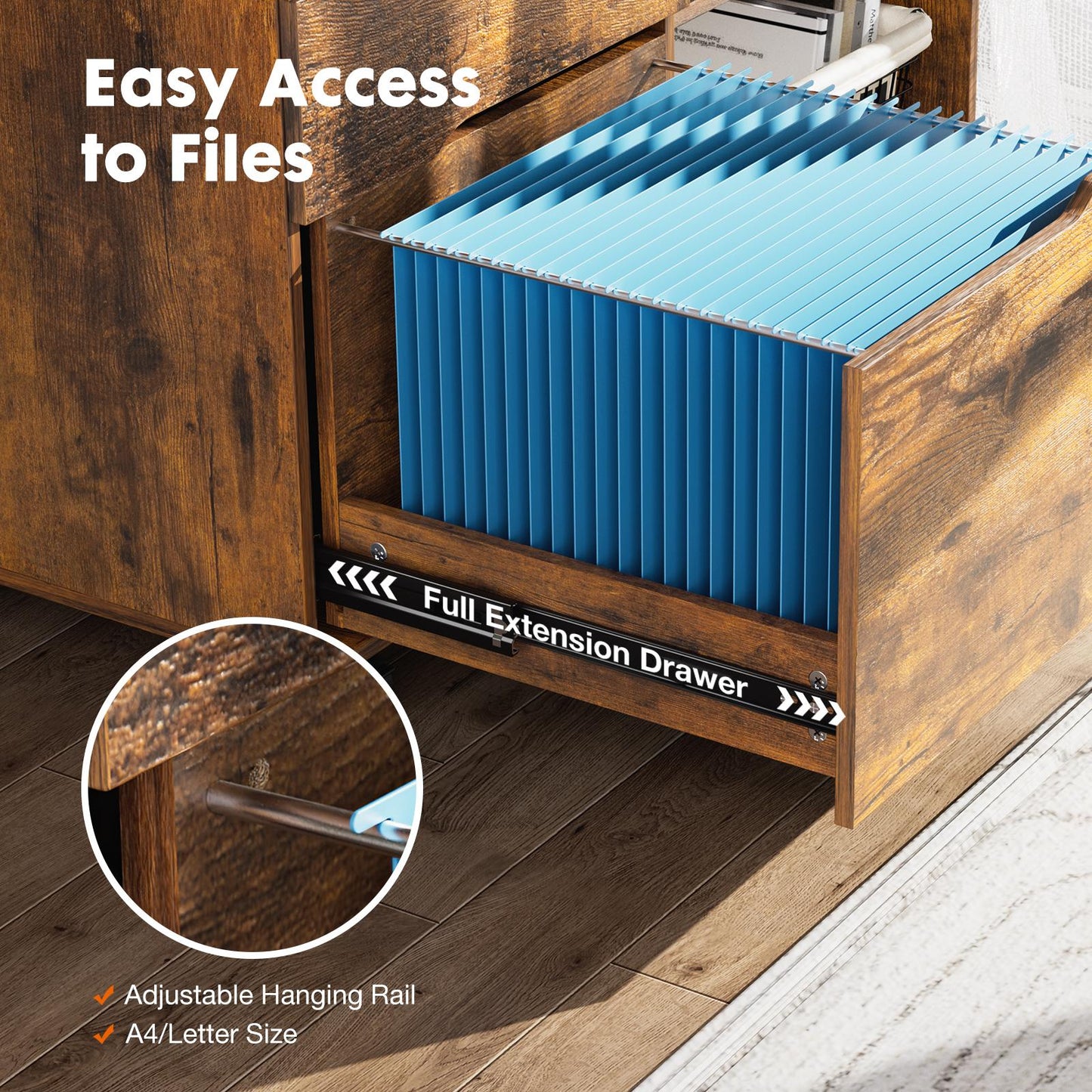 Brown Office Organizer Filing Cabinet
