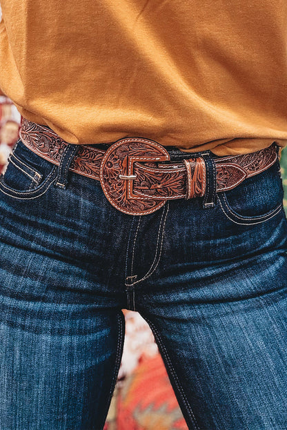 Sail Blue Western Stitch Patched Pocket Bootcut Jeans
