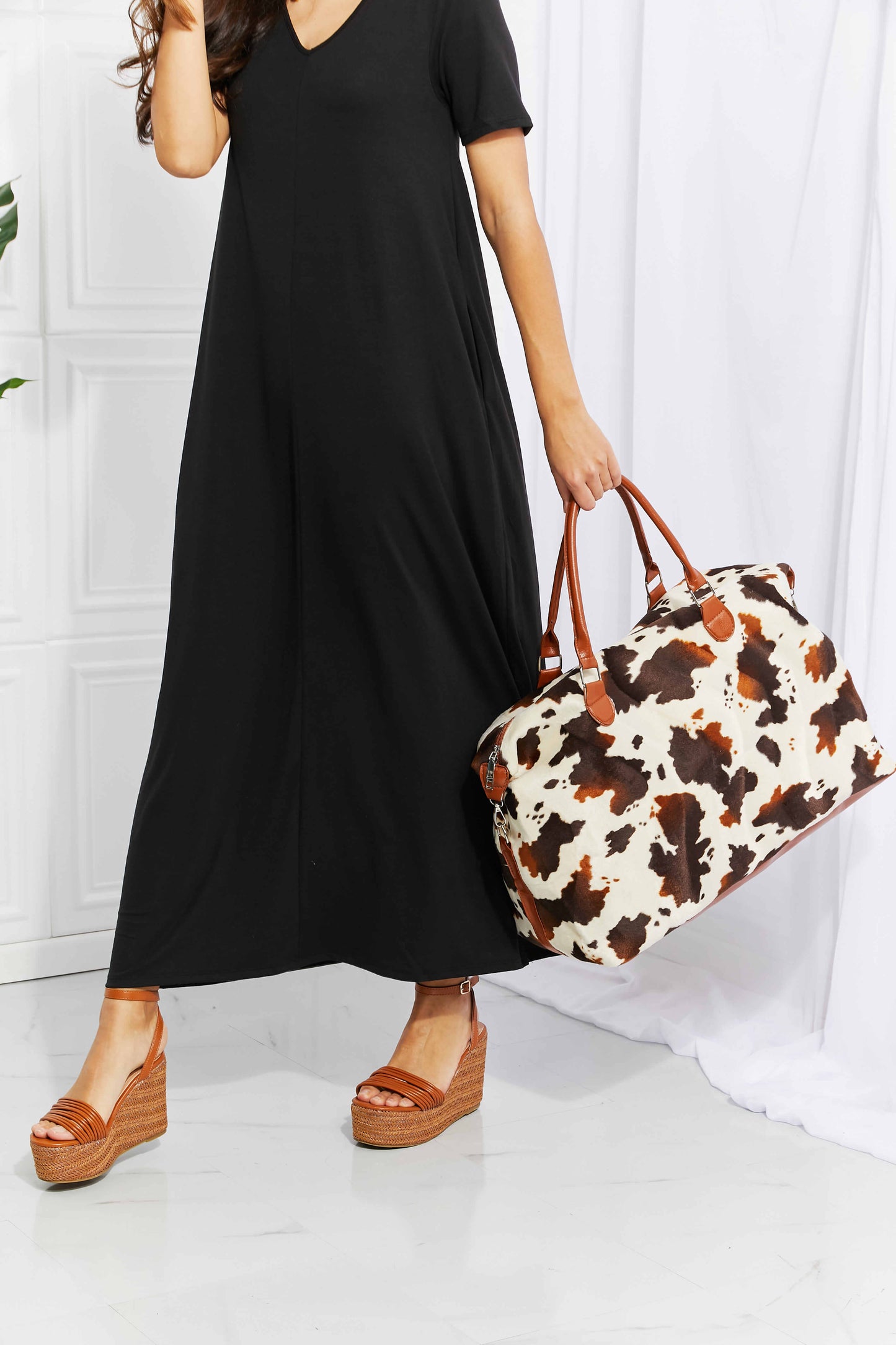 Animal Print Plush Weekender Bag