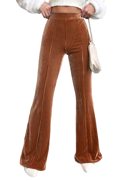 High Waist Corduroy Flare Pants