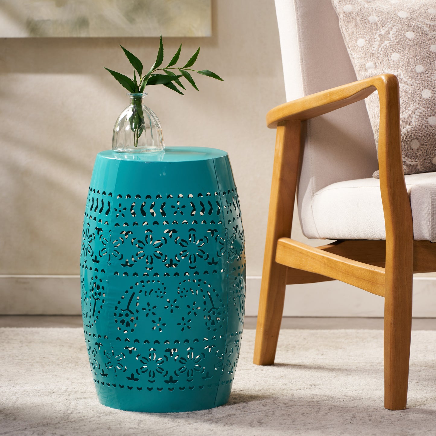 Teal Side Table