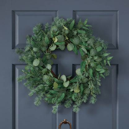 Green Leaves Twig Frame Wreath