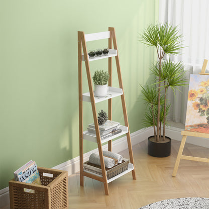 White Four Tier Bookshelf