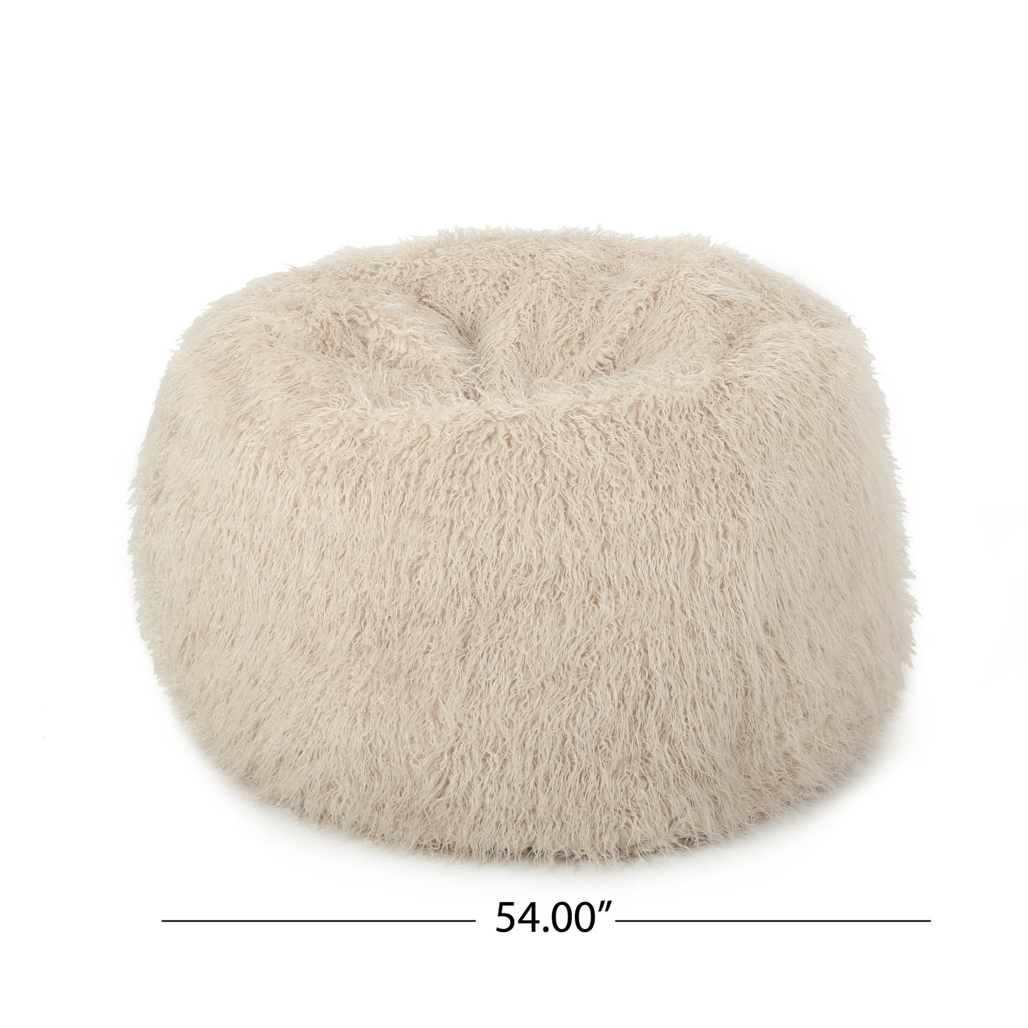 Taupe Faux Fur Bean Bag