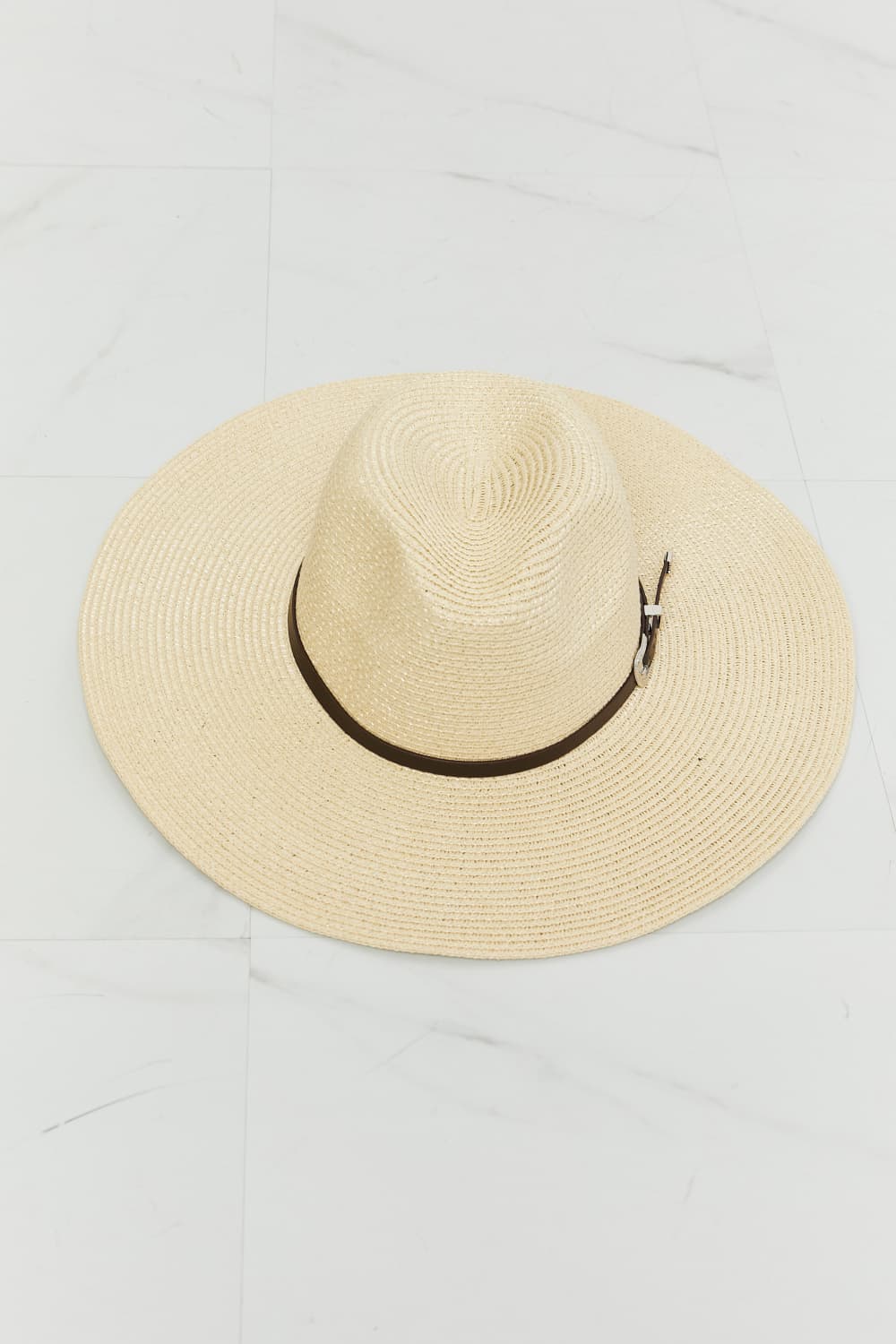 Ivory Boho Summer Straw Fedora Hat