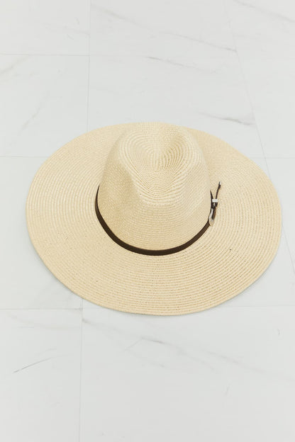 Ivory Boho Summer Straw Fedora Hat