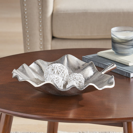 Silver Leaf Plate Décor