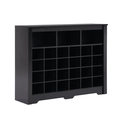 Black Sleek Modern Shoe Cabinet