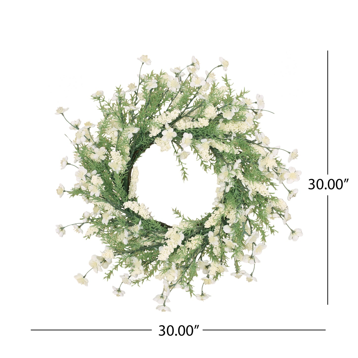 White & Green Plum Blossom Wreath