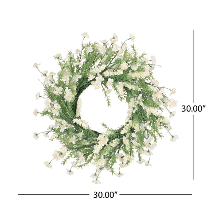 White & Green Plum Blossom Wreath