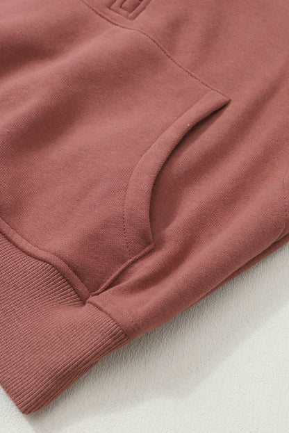 Zip Up Thumbhole Sleeve Sweatshirt