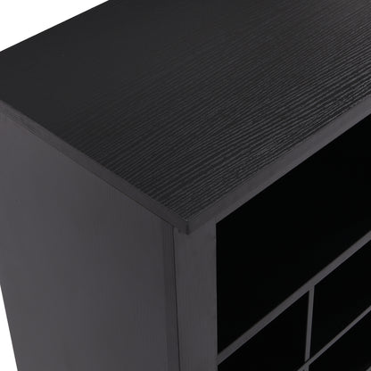 Black Sleek Modern Shoe Cabinet