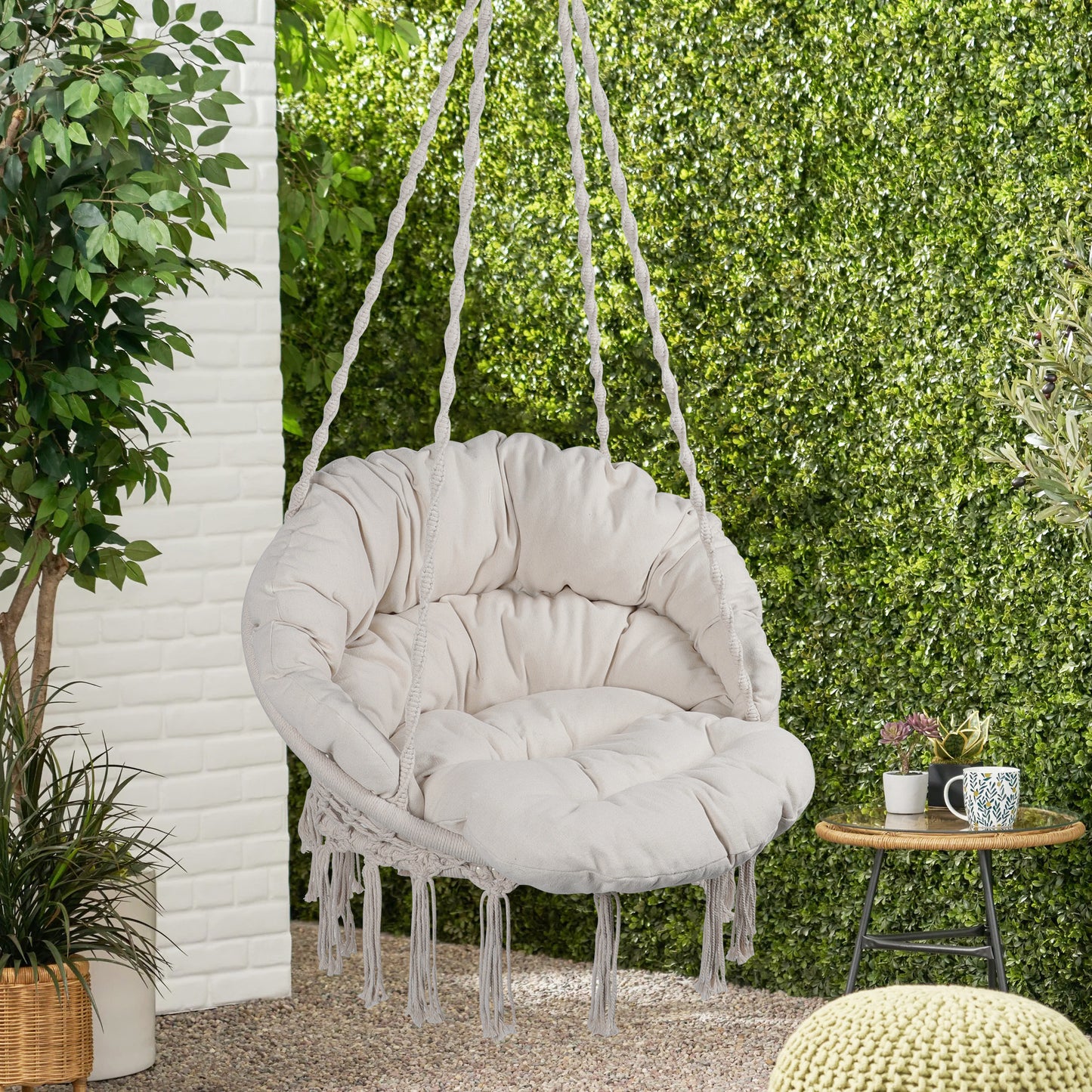 Beige Hammock Chair w/ Cushion