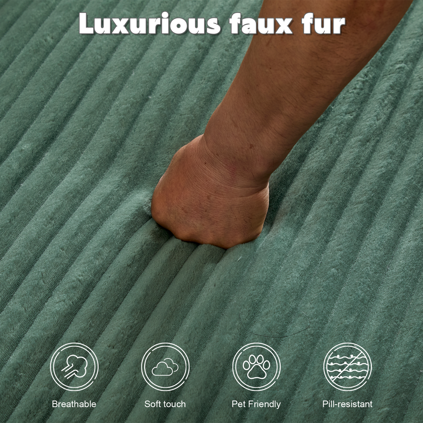 Emerald Corduroy Plush Oversized Chaise Lounge Chair