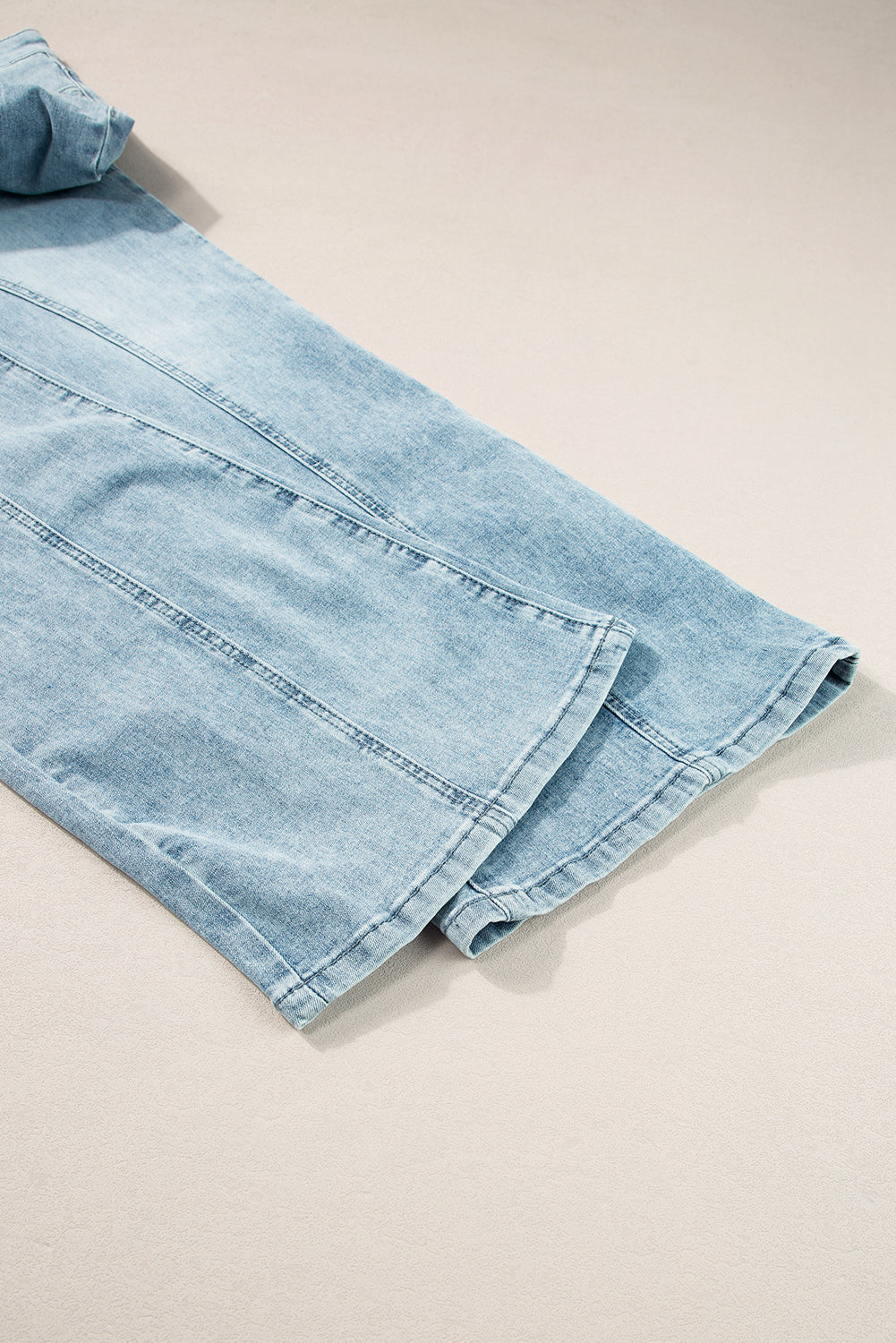 Dusk Blue Acid Wash Wide Leg Jeans