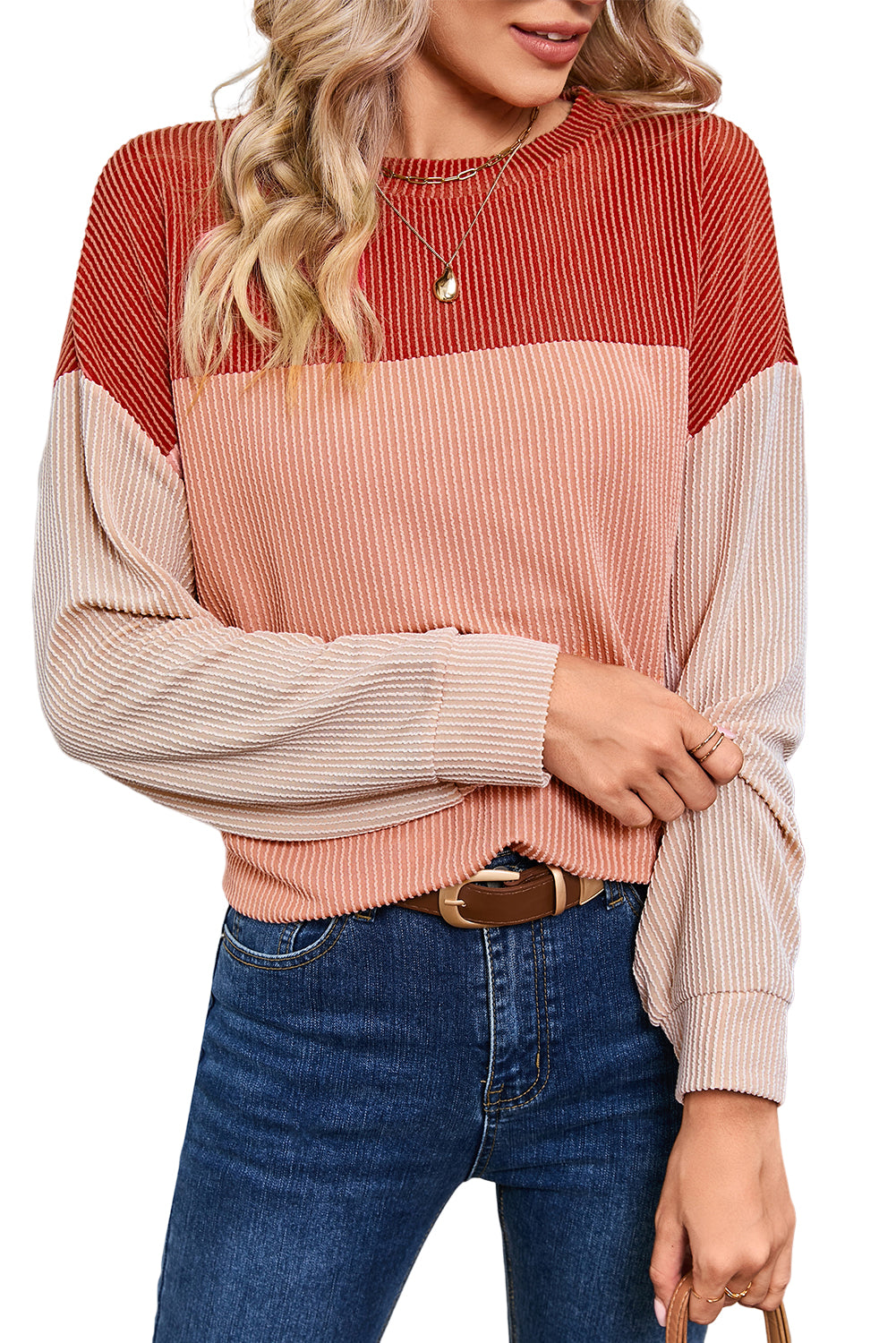 Corduroy Long Sleeve Top