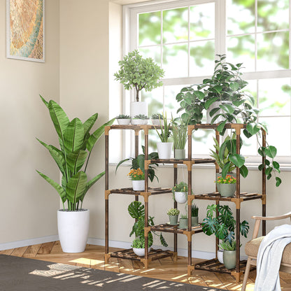 Natural Wood Plant Shelf/Stand