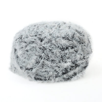 Grey & Silver Faux Fur Bean Bag