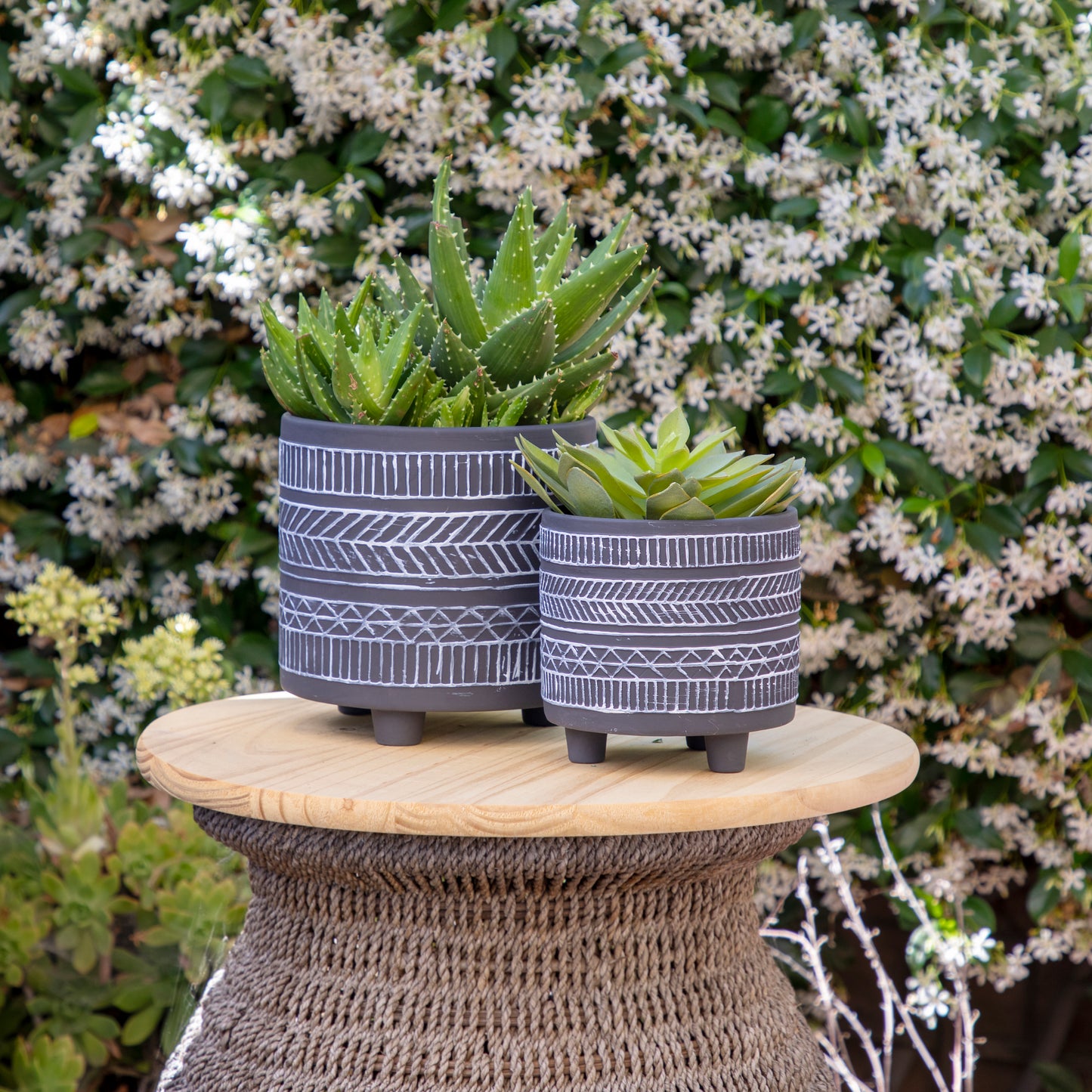 Tribal Footed Planters