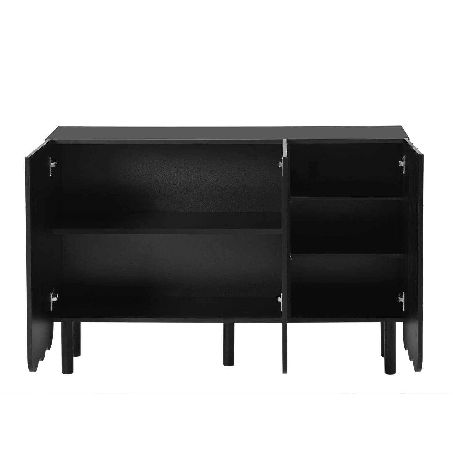 Black Minimalist Cabinet w/ Adjustable Shelves