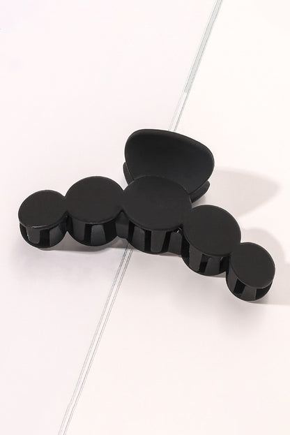 Black Minimalist Five Circles Frosted Hair Claw Clip