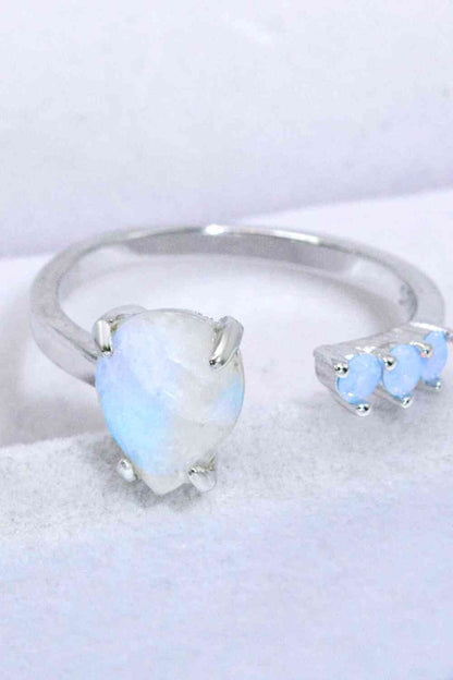 Teardrop Moonstone Open Ring