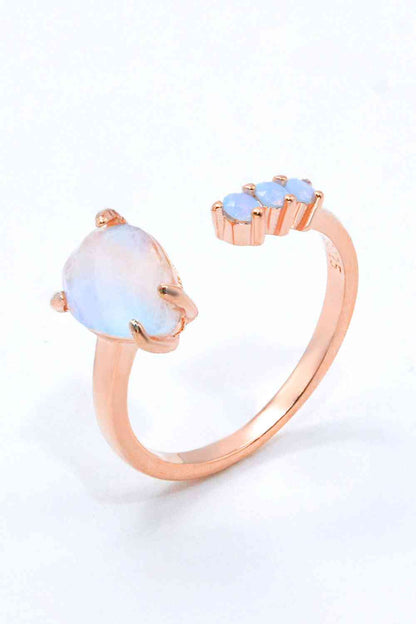 Teardrop Moonstone Open Ring