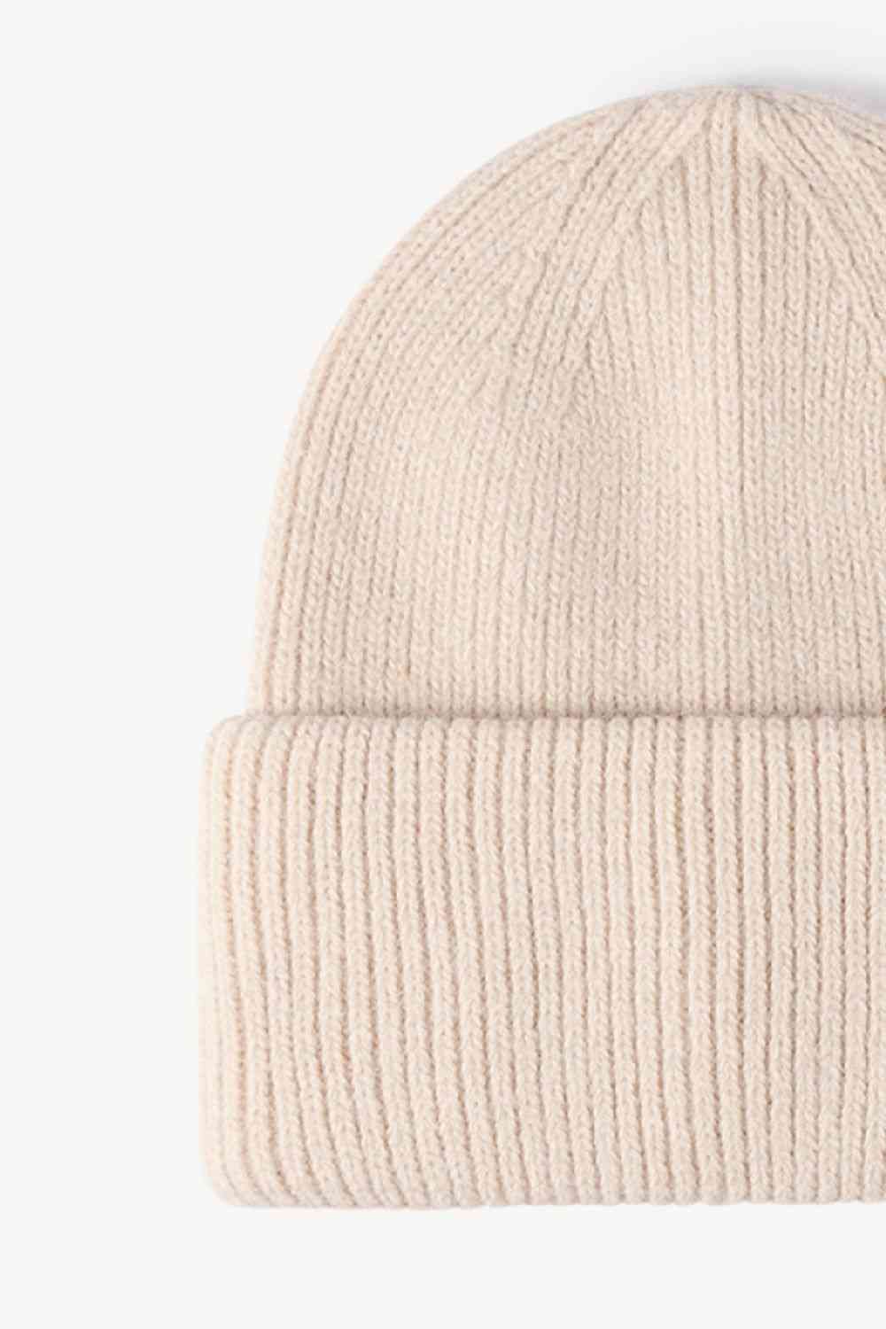 Gorro con puños de punto de canalé M