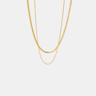 Gold-Plated Double-Layered Necklace